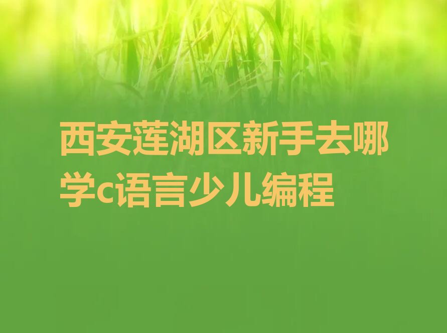 十大西安莲湖区新手去哪学c语言少儿编程排行榜