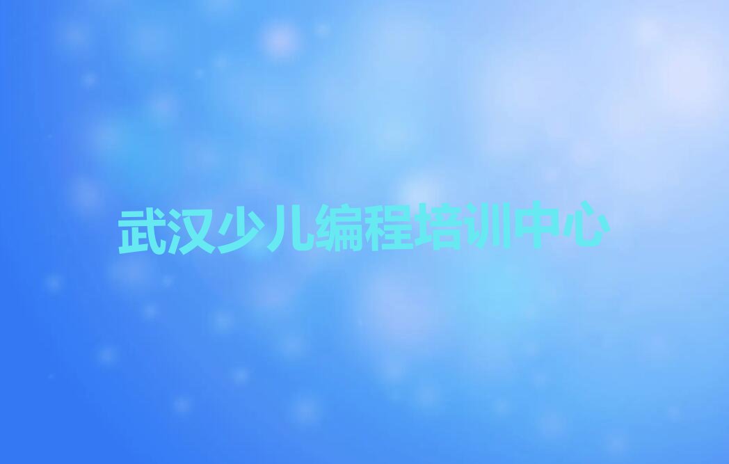武汉少儿编程培训中心