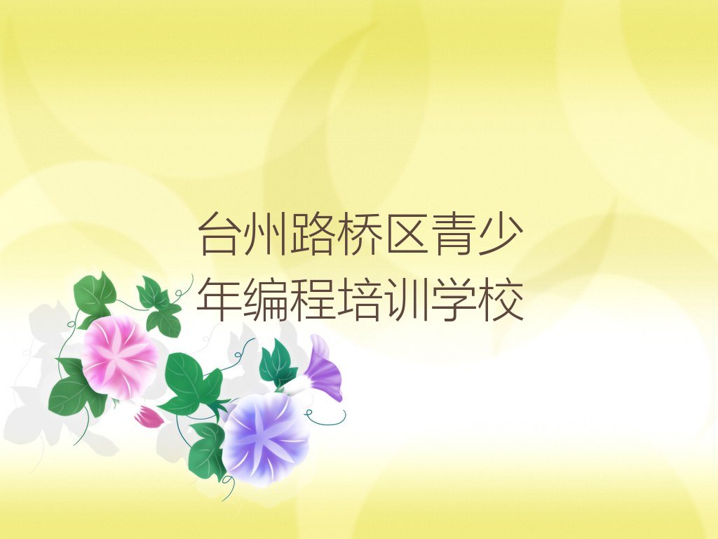 台州路桥区青少年编程培训学校