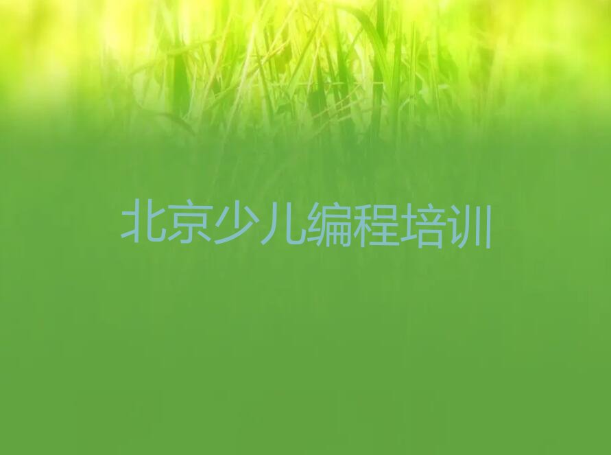 北京少儿编程培训学校