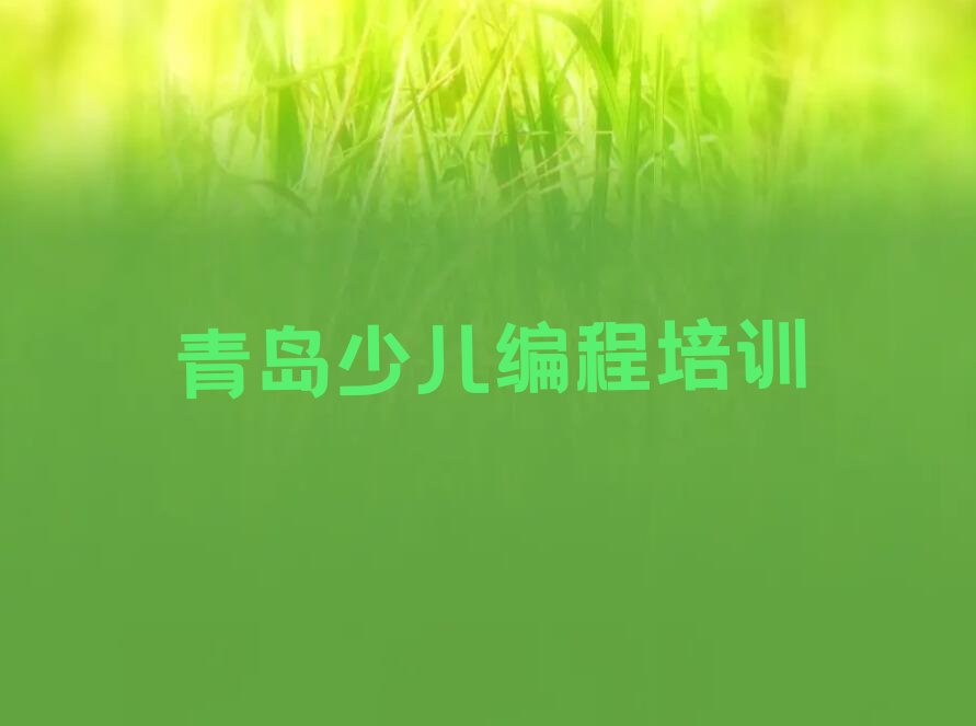 青岛黄岛区少儿编程培训班