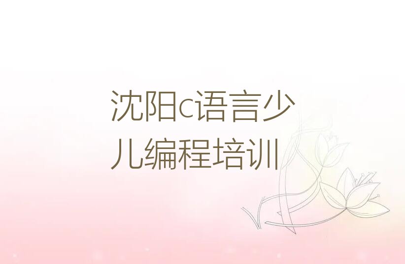 沈阳沈河区少儿编程培训学校