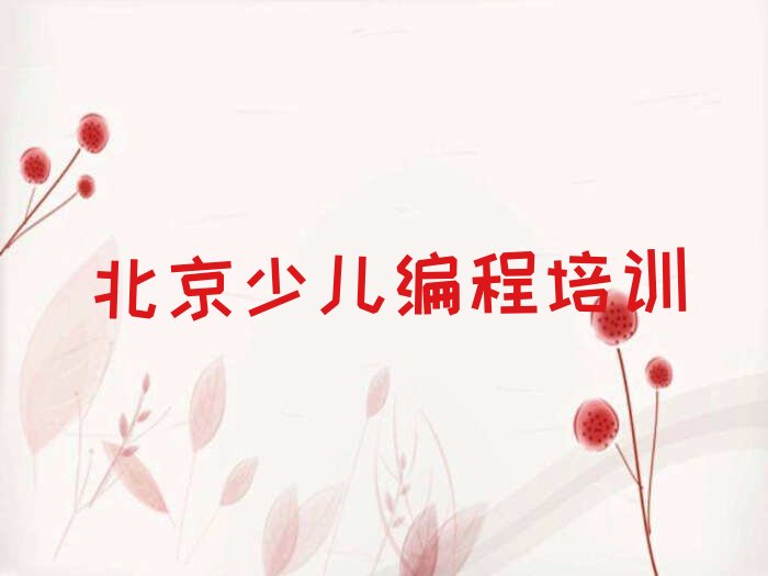 北京昌平区流村镇少儿编程Python培训学校