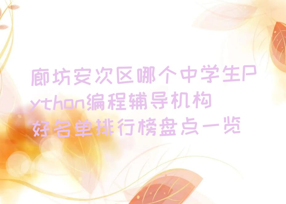 中学生Python编程