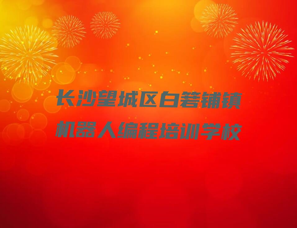 长沙望城区白箬铺镇机器人编程培训学校