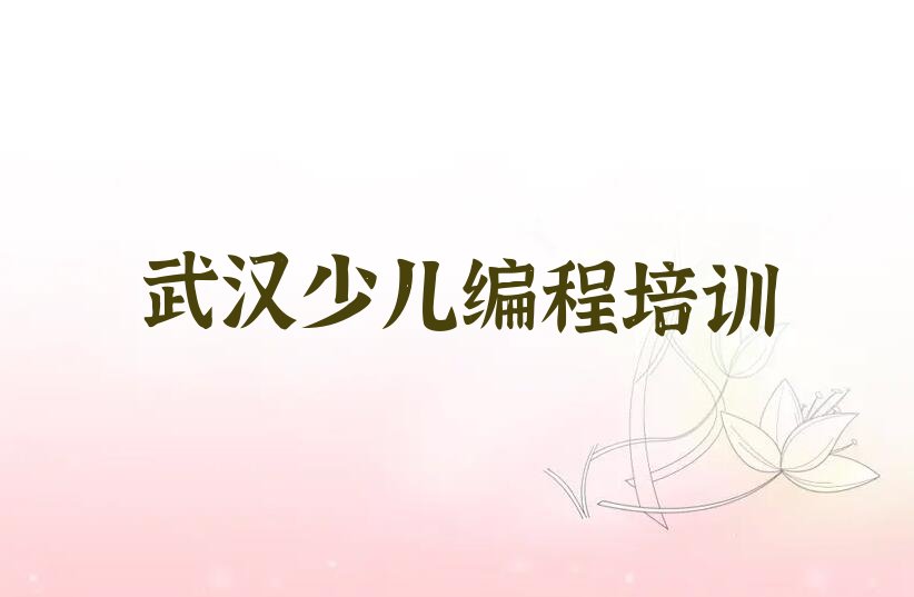 武汉江夏区少儿编程培训