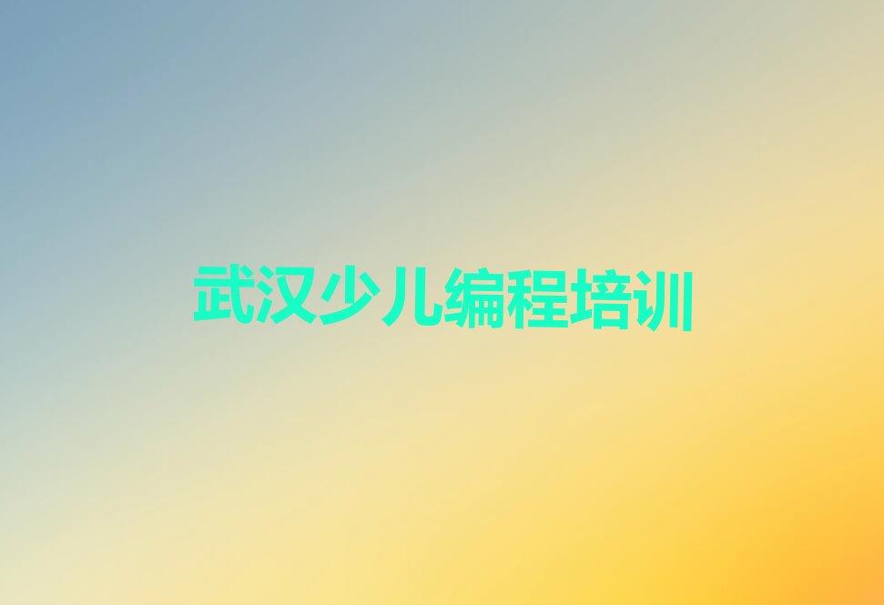 十大前十武汉孩子编程培训班排行榜