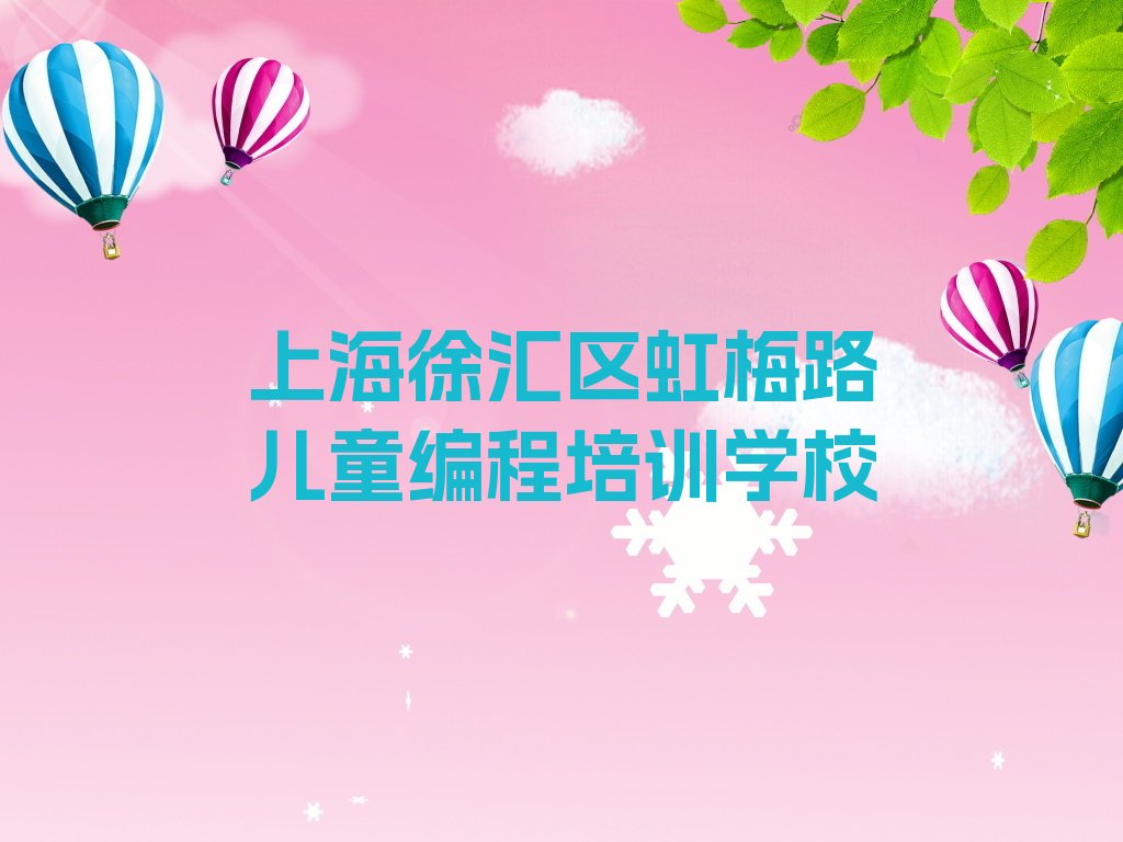 上海徐汇区虹梅路儿童编程培训学校
