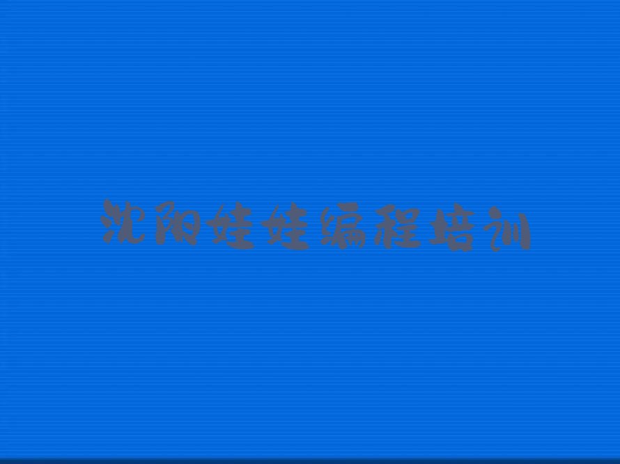 沈阳沈北新区辉山街道少儿编程培训学校