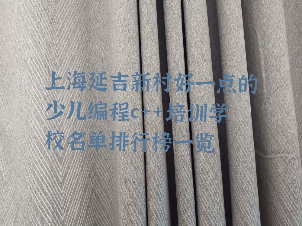 上海杨浦区延吉新村少儿编程c++培训学校