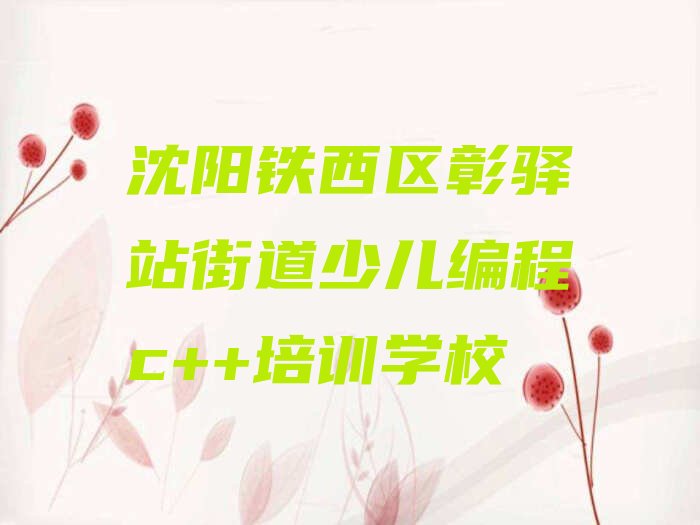 沈阳铁西区彰驿站街道少儿编程c++培训学校