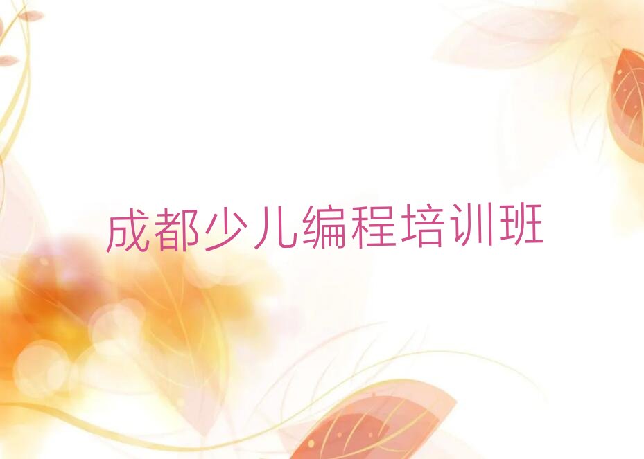 成都少儿编程培训班