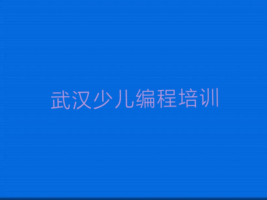 武汉少儿编程培训学校