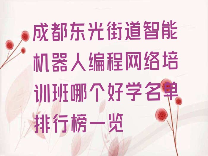 成都锦江区东光街道少儿编程培训学校