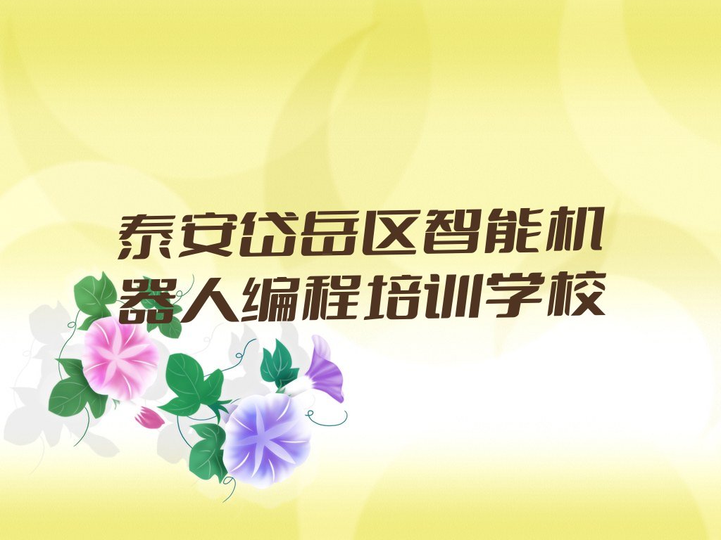 泰安岱岳区智能机器人编程培训学校