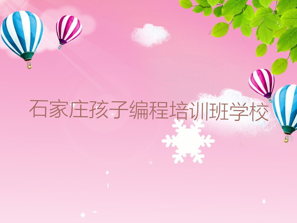 十大石家庄孩子编程培训班学校排行榜