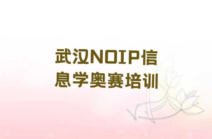 十大武汉青山区NOIP信息学奥赛培训学校优惠排行榜