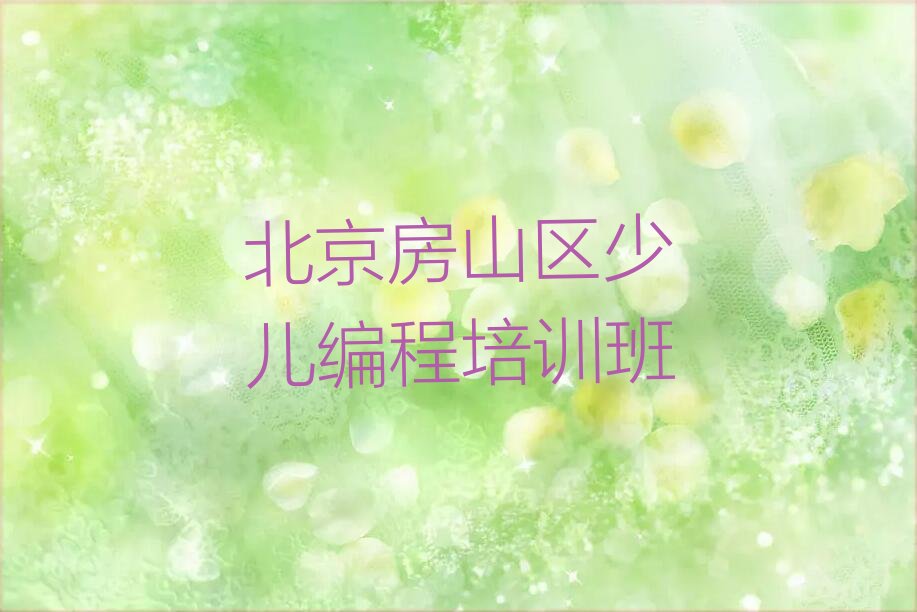北京房山区少儿编程培训班