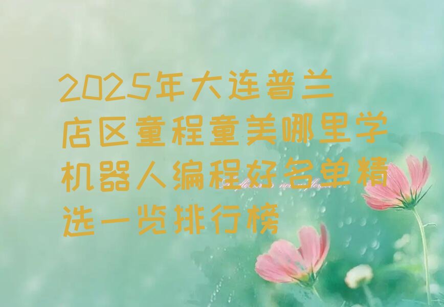 大连普兰店区少儿编程培训班