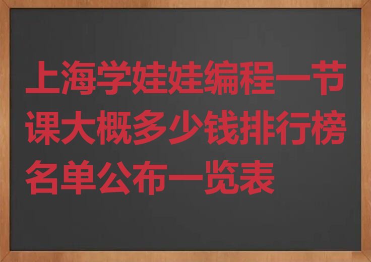 上海少儿编程培训中心