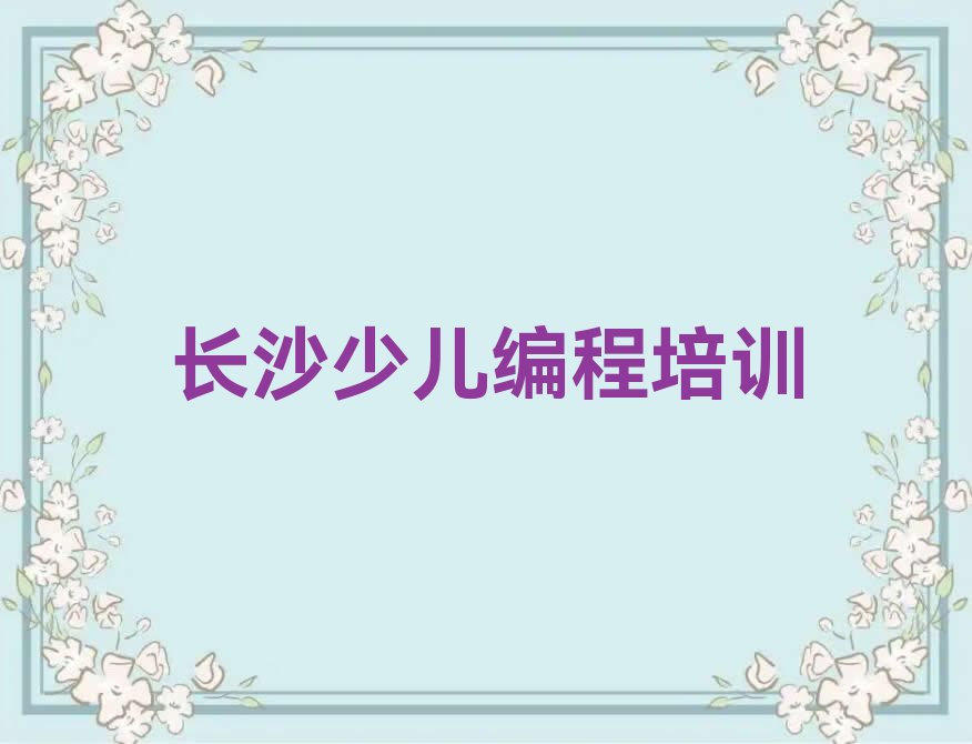 长沙雨花区少儿编程培训班