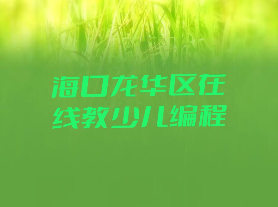 十大海口龙华区在线教少儿编程排行榜