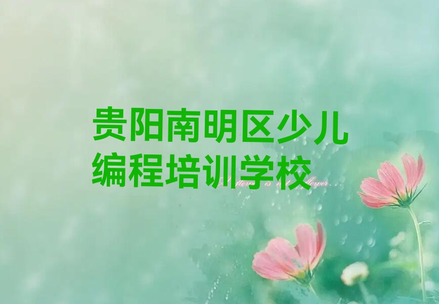十大贵阳南明区的少儿编程c++培训班排行榜