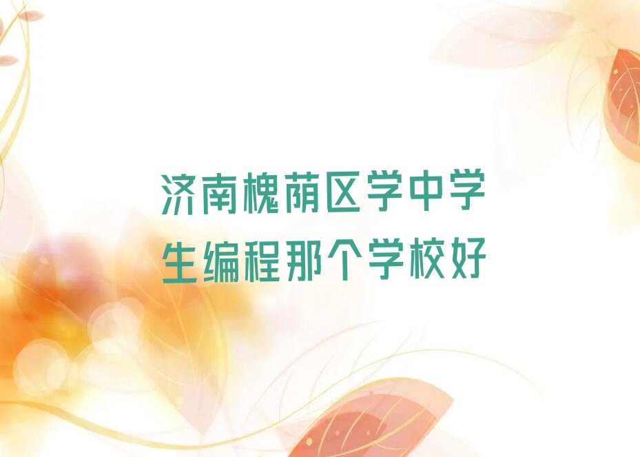 十大济南槐荫区学中学生编程那个学校好排行榜