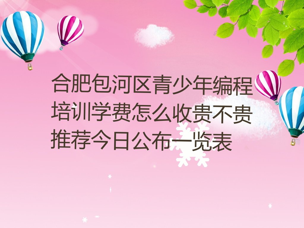 合肥包河区烟墩街道青少年编程培训学校