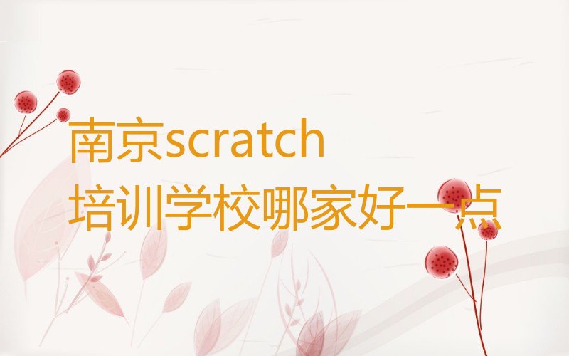 十大南京scratch培训学校哪家好一点排行榜