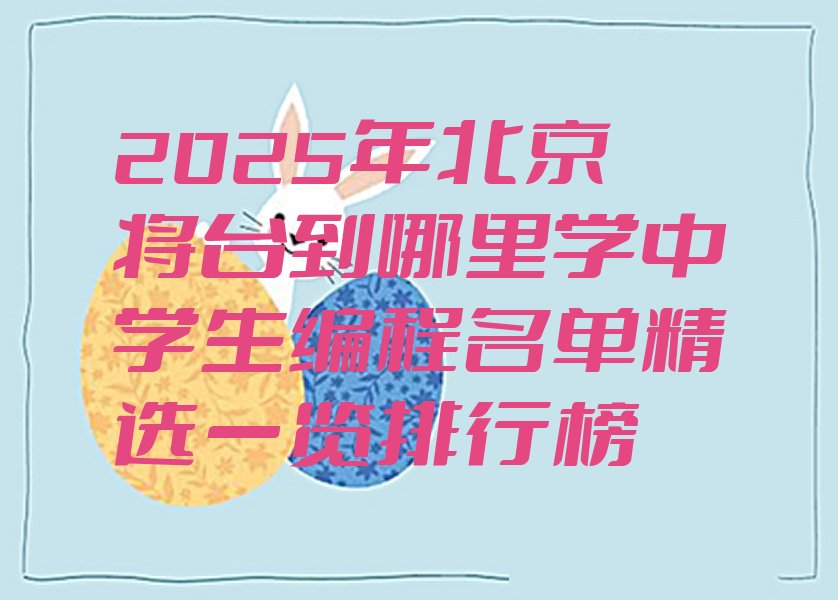 中学生编程