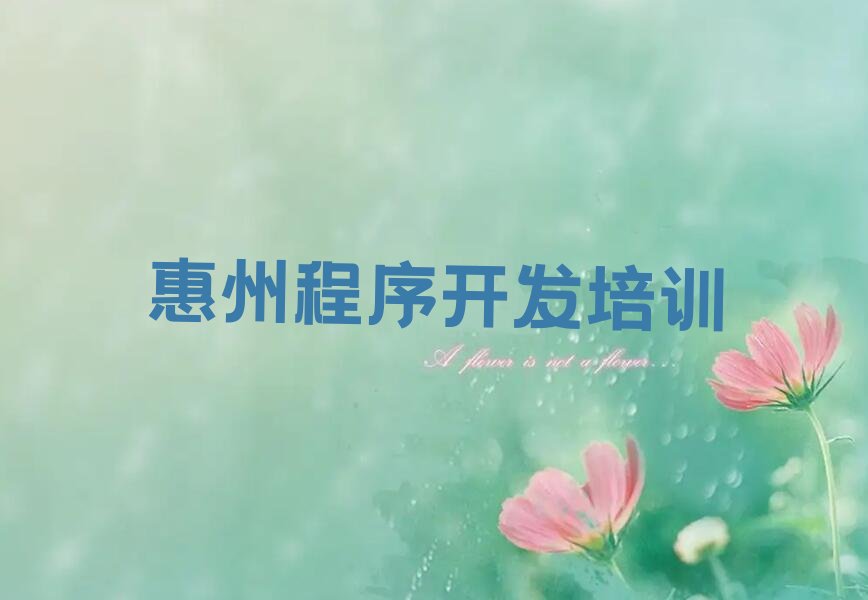 惠州惠阳区淡水街道python培训学校