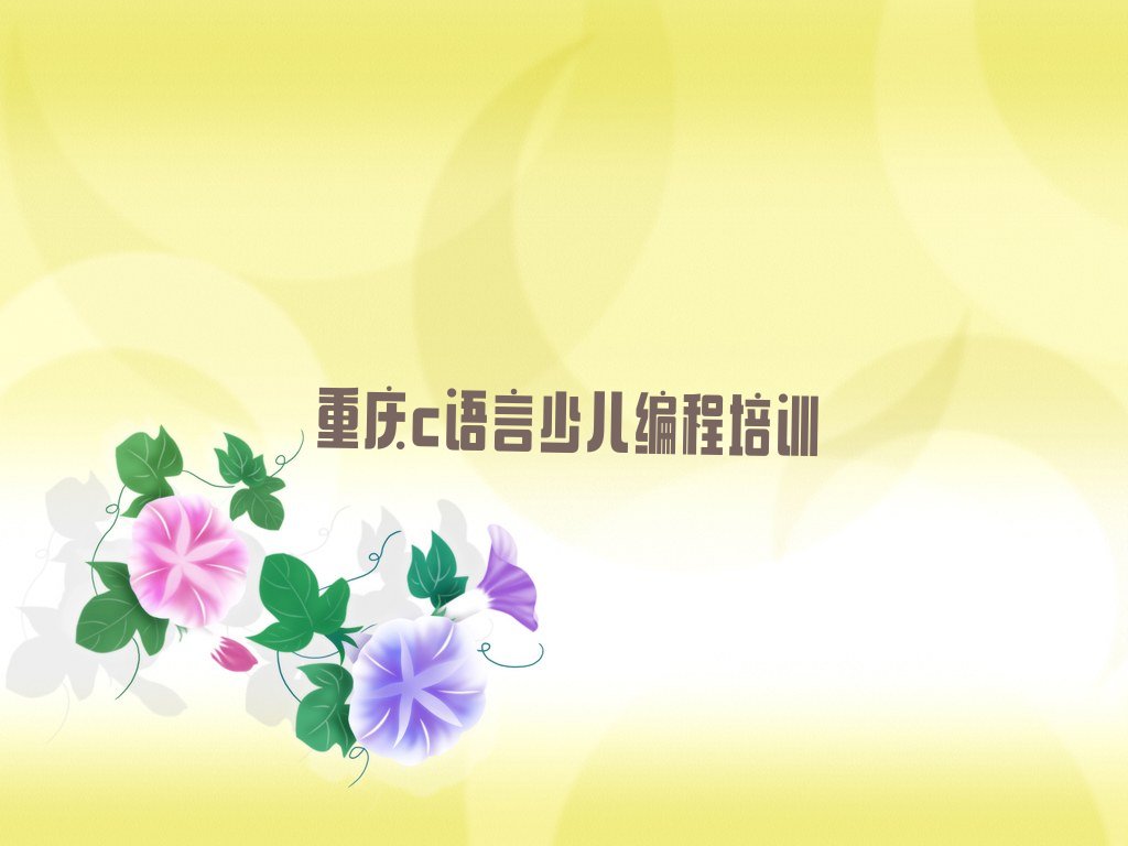 重庆南岸区c语言少儿编程培训学校