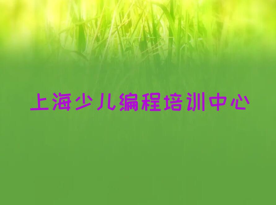 上海少儿编程培训中心