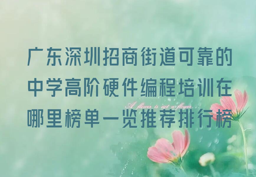 深圳南山区少儿编程培训学校