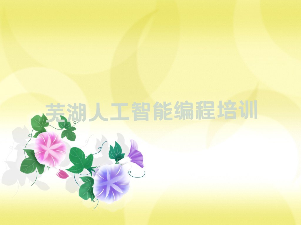 芜湖人工智能编程培训学校