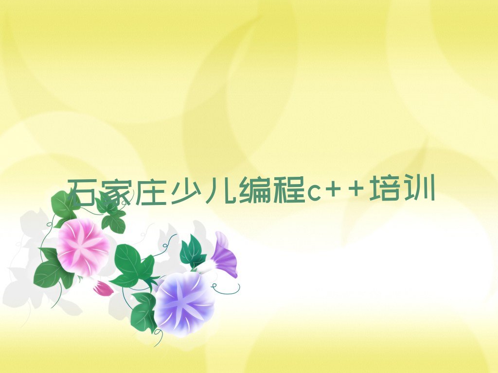 石家庄少儿编程培训学校