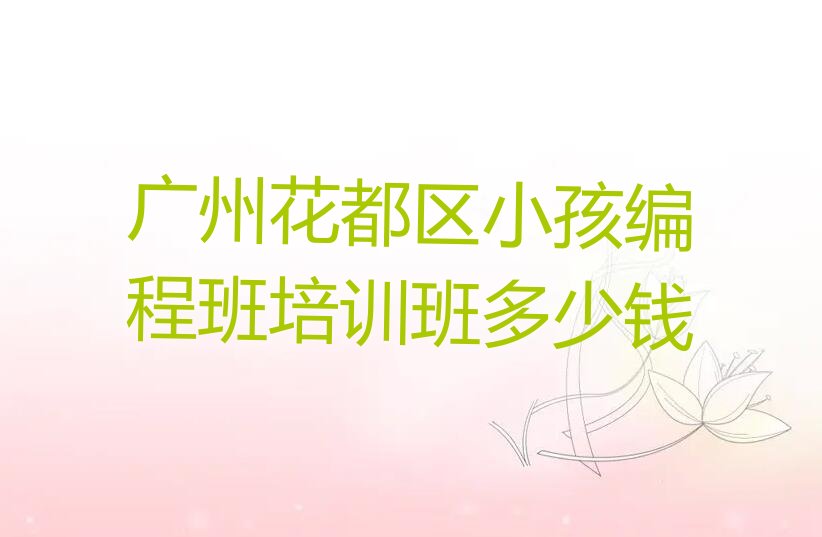 广州花都区小孩编程培训学校