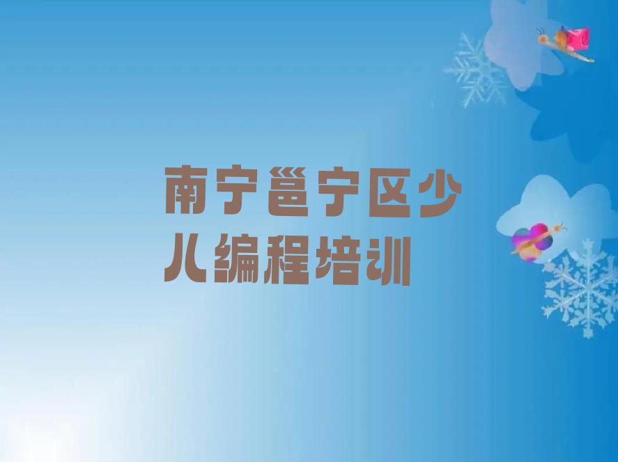 南宁邕宁区少儿编程培训