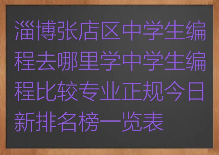 淄博少儿编程培训学校