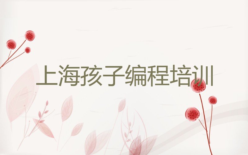 上海孩子编程培训学校