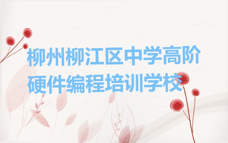 柳州柳江区中学高阶硬件编程培训学校