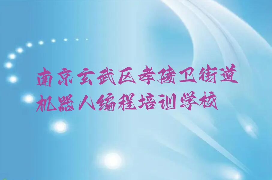 南京玄武区孝陵卫街道机器人编程培训学校