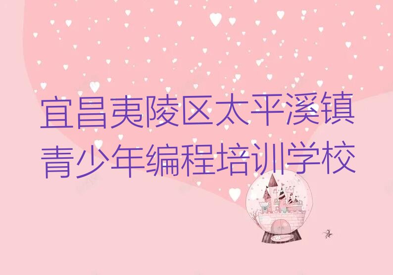 宜昌夷陵区太平溪镇青少年编程培训学校