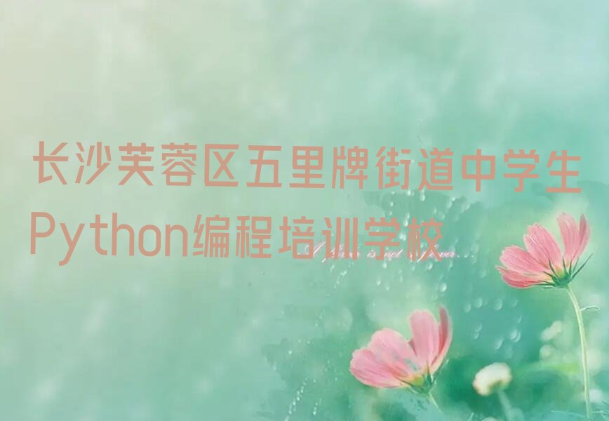 长沙芙蓉区五里牌街道中学生Python编程培训学校