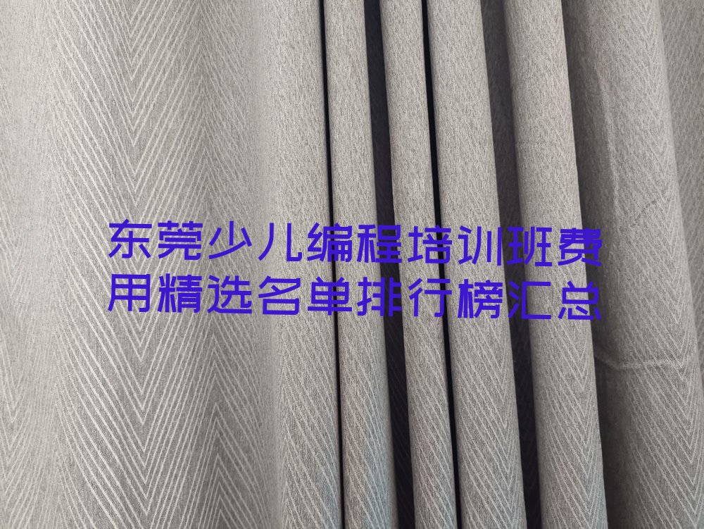 十大东莞少儿编程培训班费用精选名单排行榜汇总排行榜