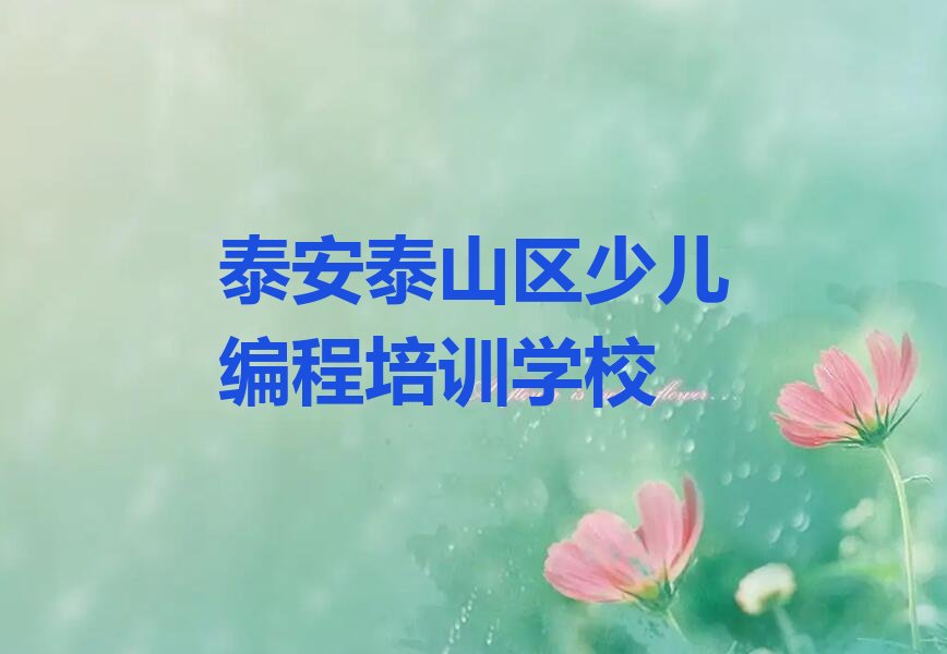 十大泰安岱庙街道童程童美口碑排名前十大少儿编程学校排行榜