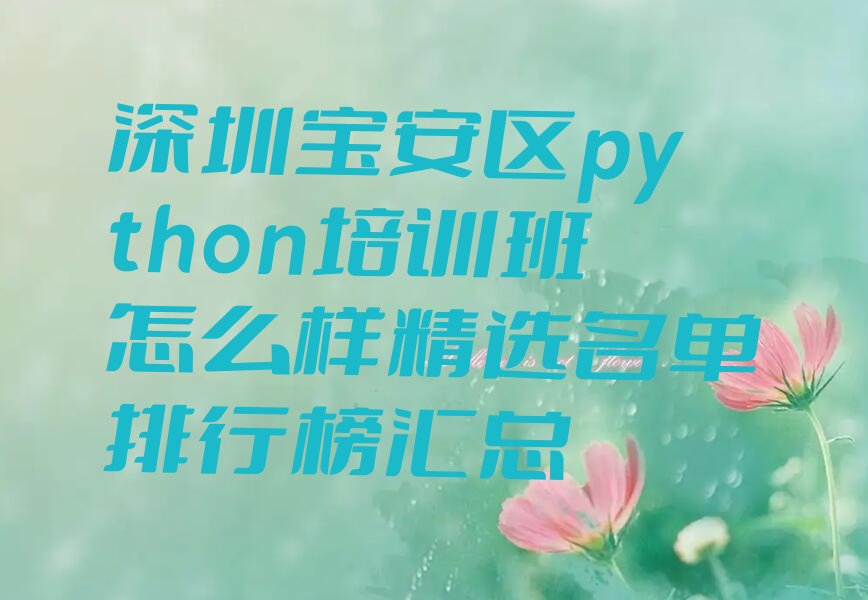 深圳宝安区少儿编程培训班