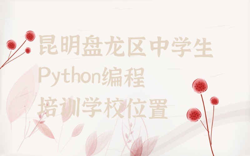 十大昆明盘龙区中学生Python编程培训学校位置排行榜