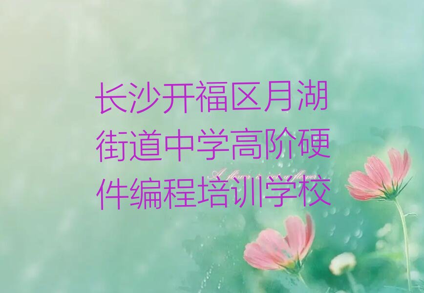 长沙开福区月湖街道中学高阶硬件编程培训学校